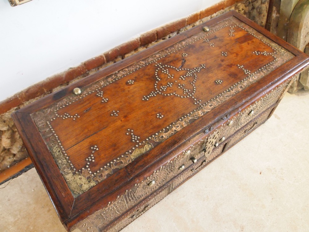 Rare outstanding Zanzibar chest Padouk Victorian period c1850 View VIII