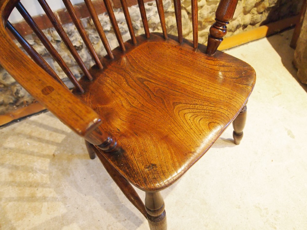 Chair stunning Victorian Windsor Ash Elm armchair c1840 View II