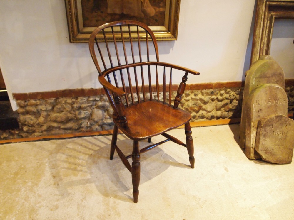 Chair stunning Victorian Windsor Ash Elm armchair c1840 View IV