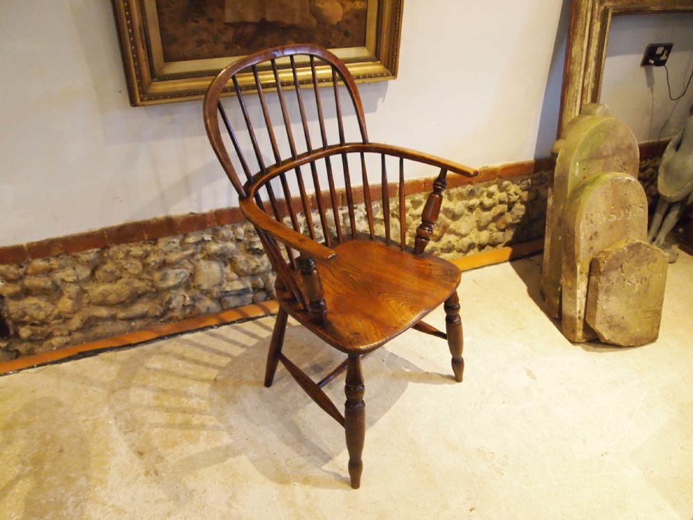 Chair stunning Victorian Windsor Ash Elm armchair c1840 View V