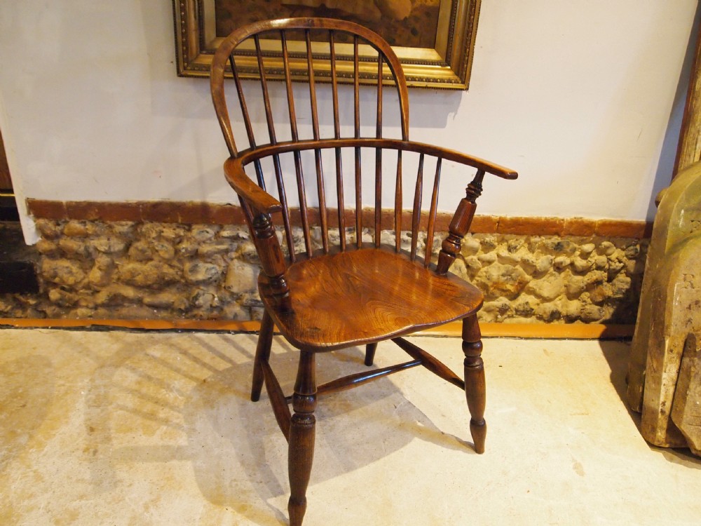 Chair stunning Victorian Windsor Ash Elm armchair c1840 View XI