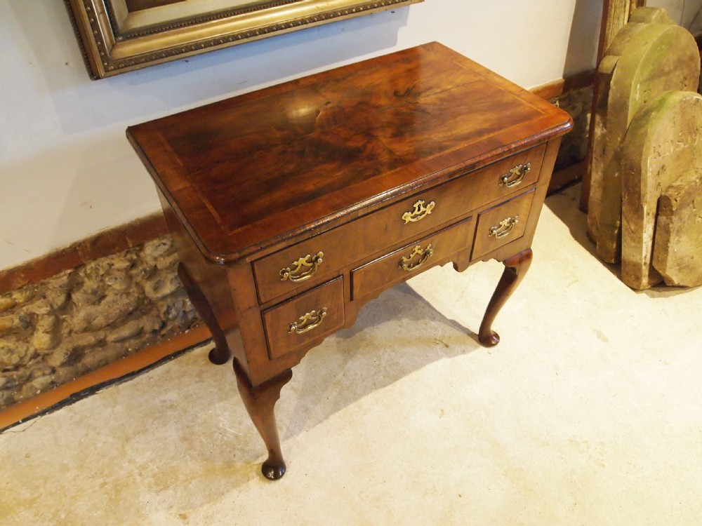 Table lowboy fine George II Walnut original brasses c1740 View IV