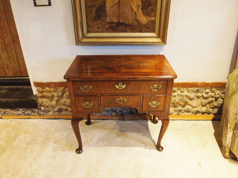 Table lowboy fine George II Walnut original brasses c1740 View X