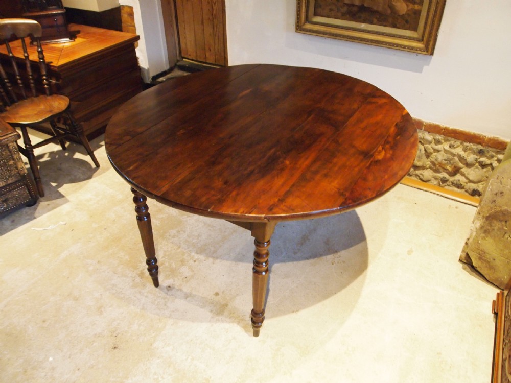 Table rare solid Yew cottage dining table c1820 View VIII