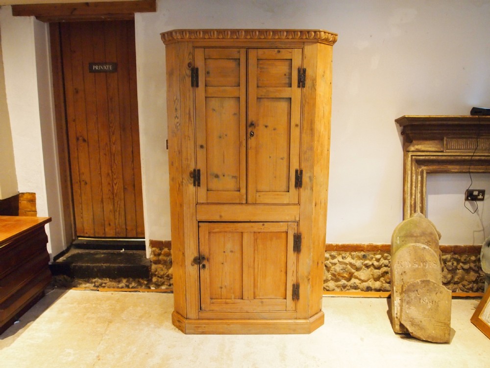 Cupboard stunning George III Pine corner cabinet c1790