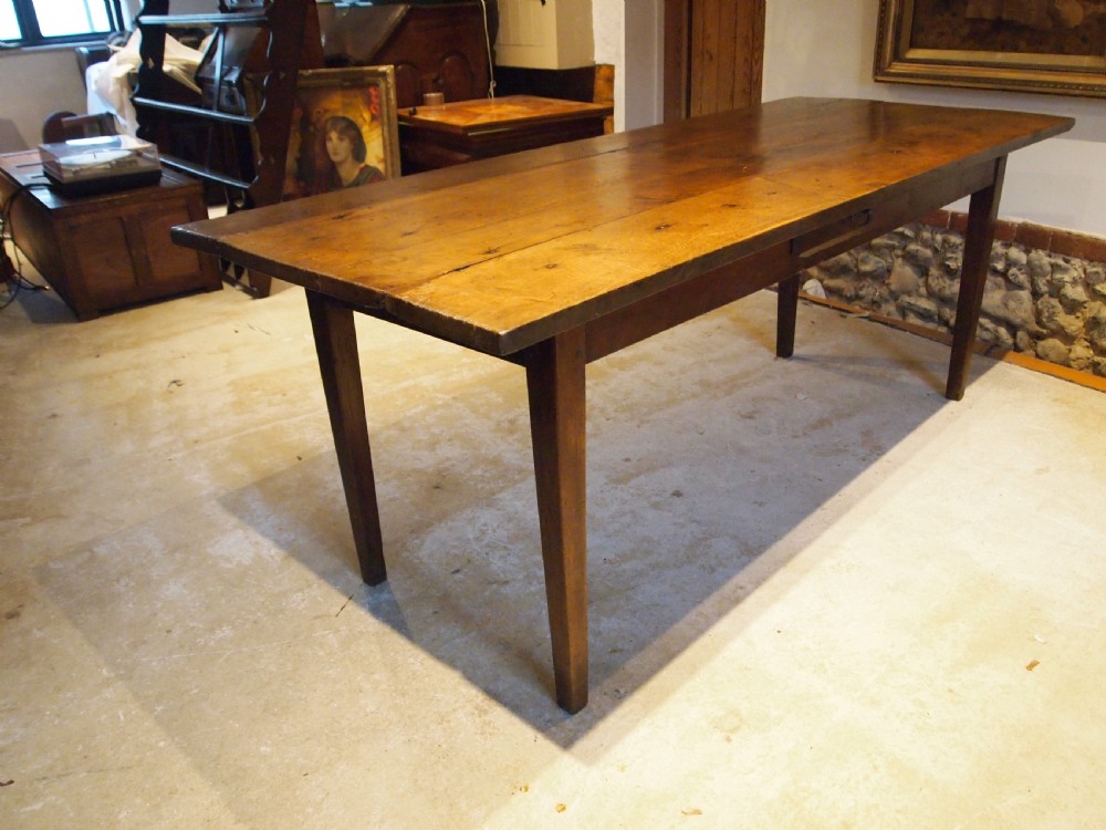 Table rare refectory farmhouse dining George III Oak top comes off c1800 View III