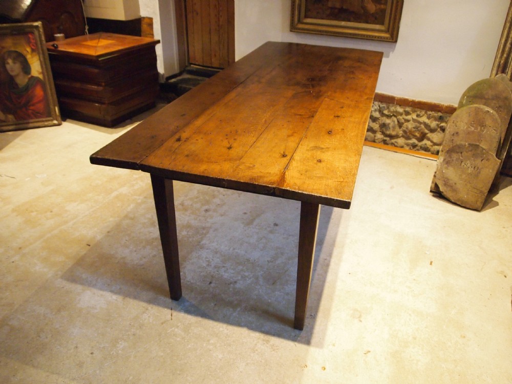 Table rare refectory farmhouse dining George III Oak top comes off c1800 View VIII