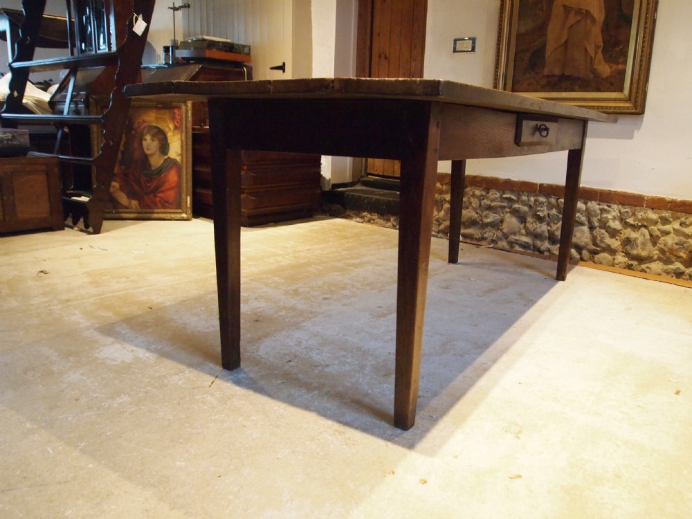 Table rare refectory farmhouse dining George III Oak top comes off c1800 View IX