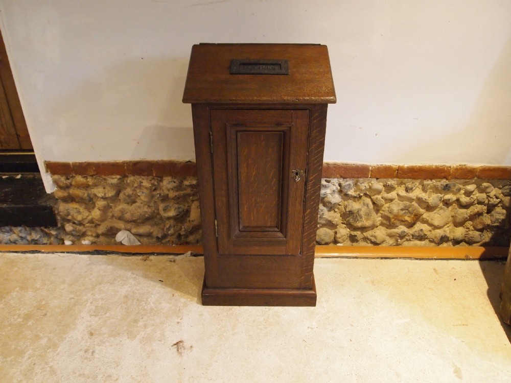 Letter box post box rare Victorian Country House Oak c1880