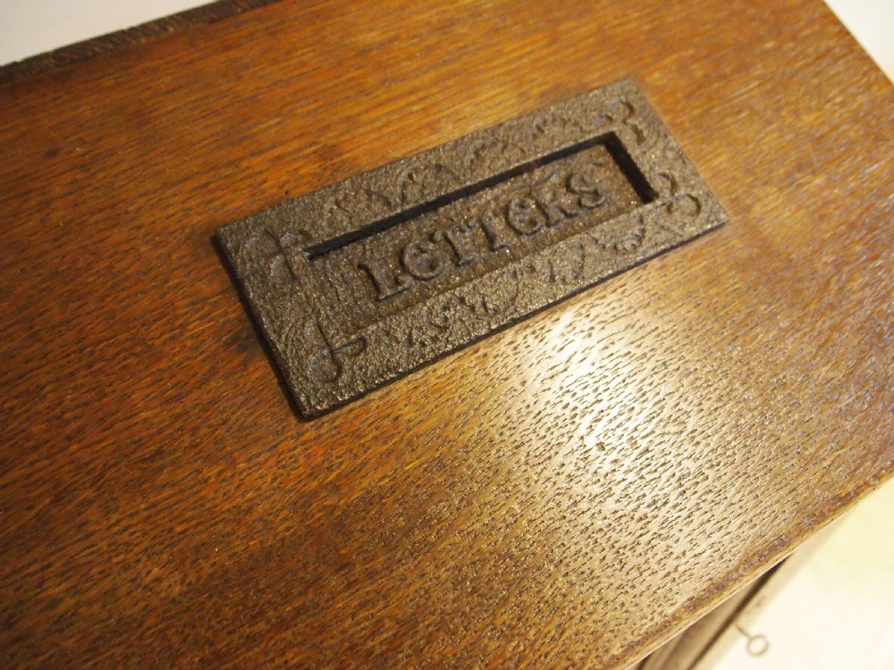 Letter box post box rare Victorian Country House Oak c1880 View III