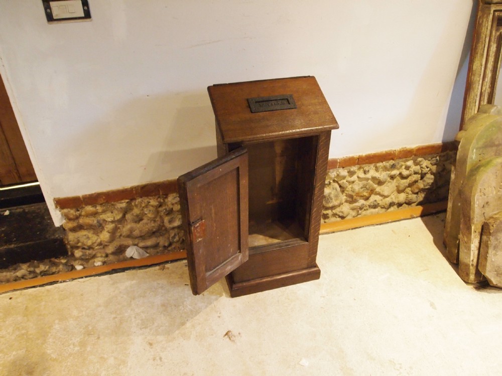 Letter box post box rare Victorian Country House Oak c1880 View V