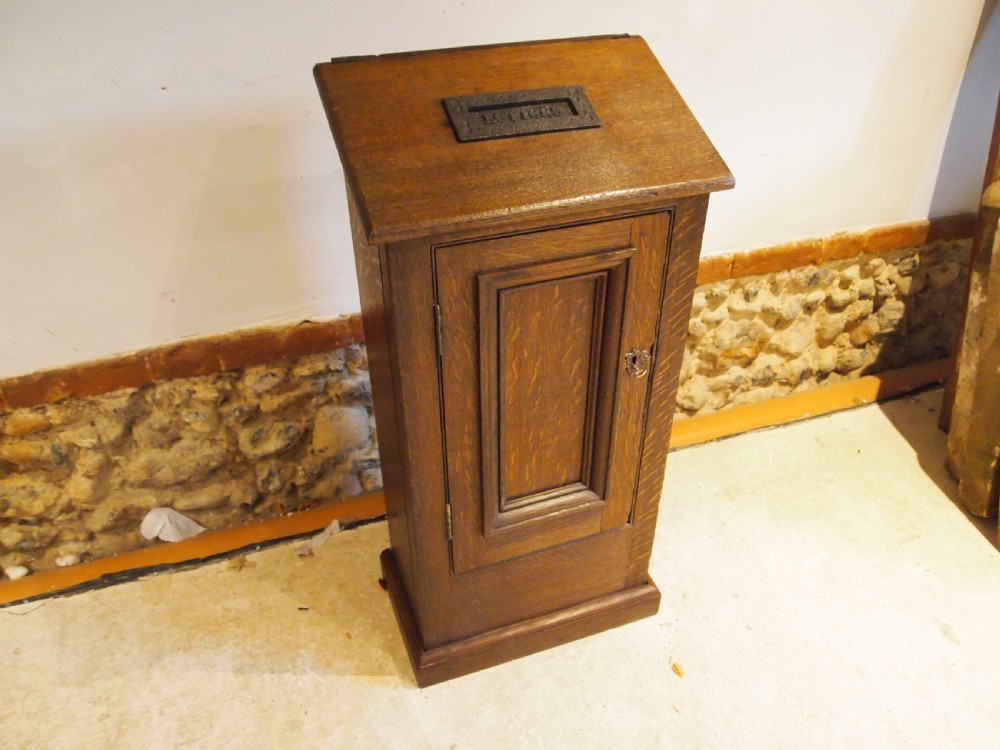 Letter box post box rare Victorian Country House Oak c1880 View VII
