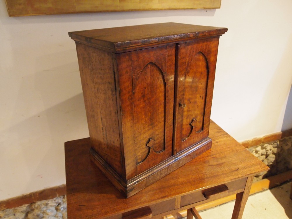 Rare Arts and Crafts Gothic Chest of drawers collectors jewellery c1880 View XII
