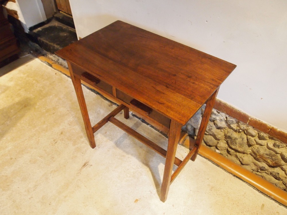 Table Arts & Crafts Cotswold School Oak Walnut c1920 View IX