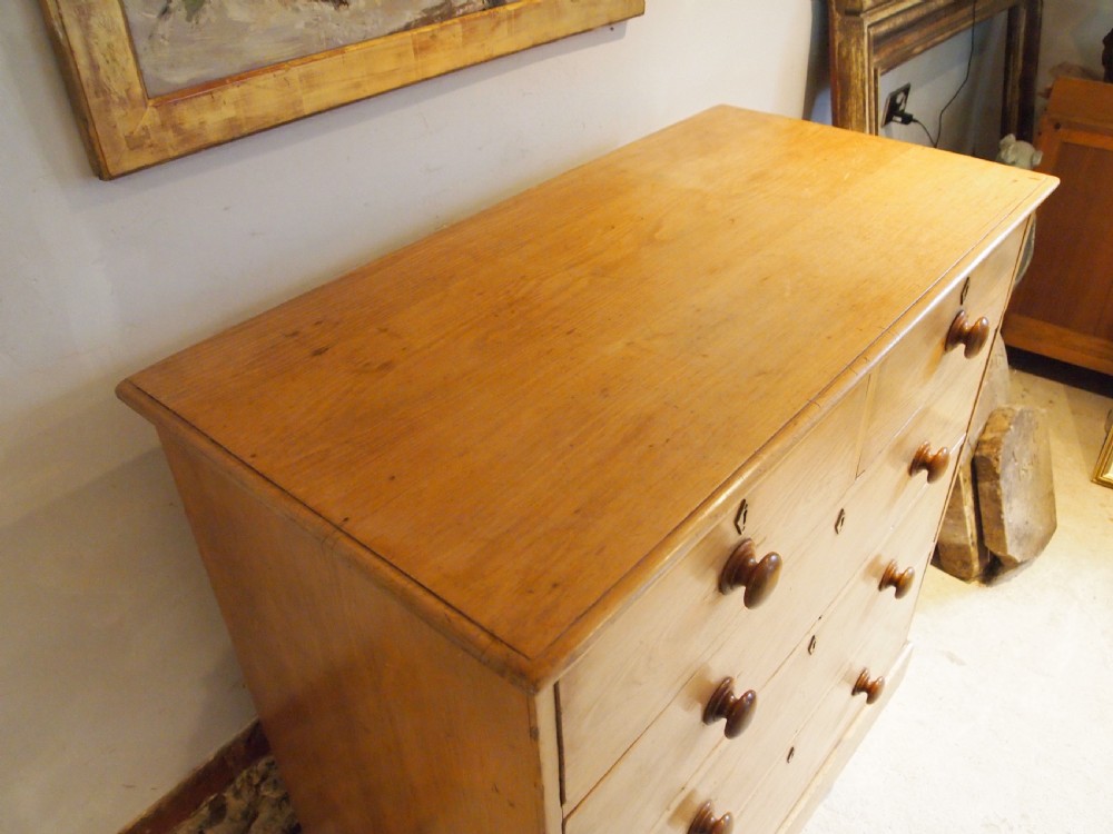 Chest of drawers Heals London Victorian Pine c1880 View IV