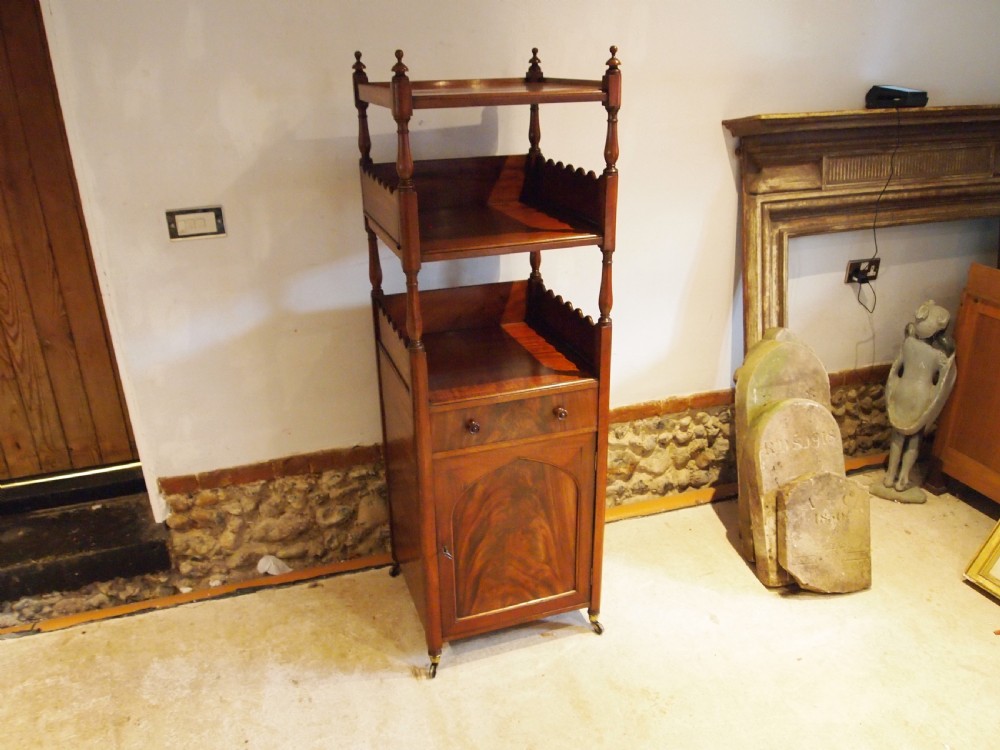 Rare George IV Mahogany book case or Wotnot Seago family c1825