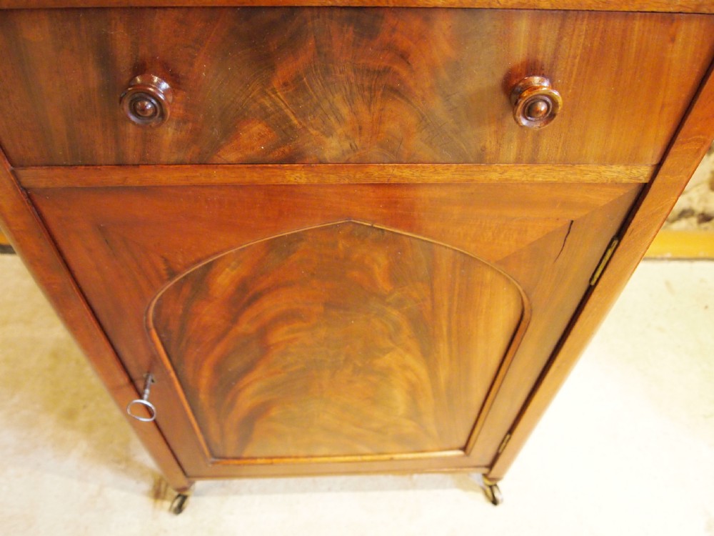 Rare George IV Mahogany book case or Wotnot Seago family c1825 View III