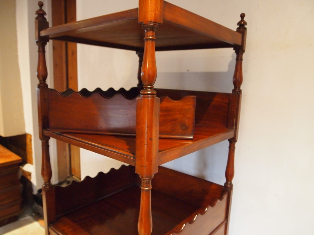 Rare George IV Mahogany book case or Wotnot Seago family c1825 View VIII