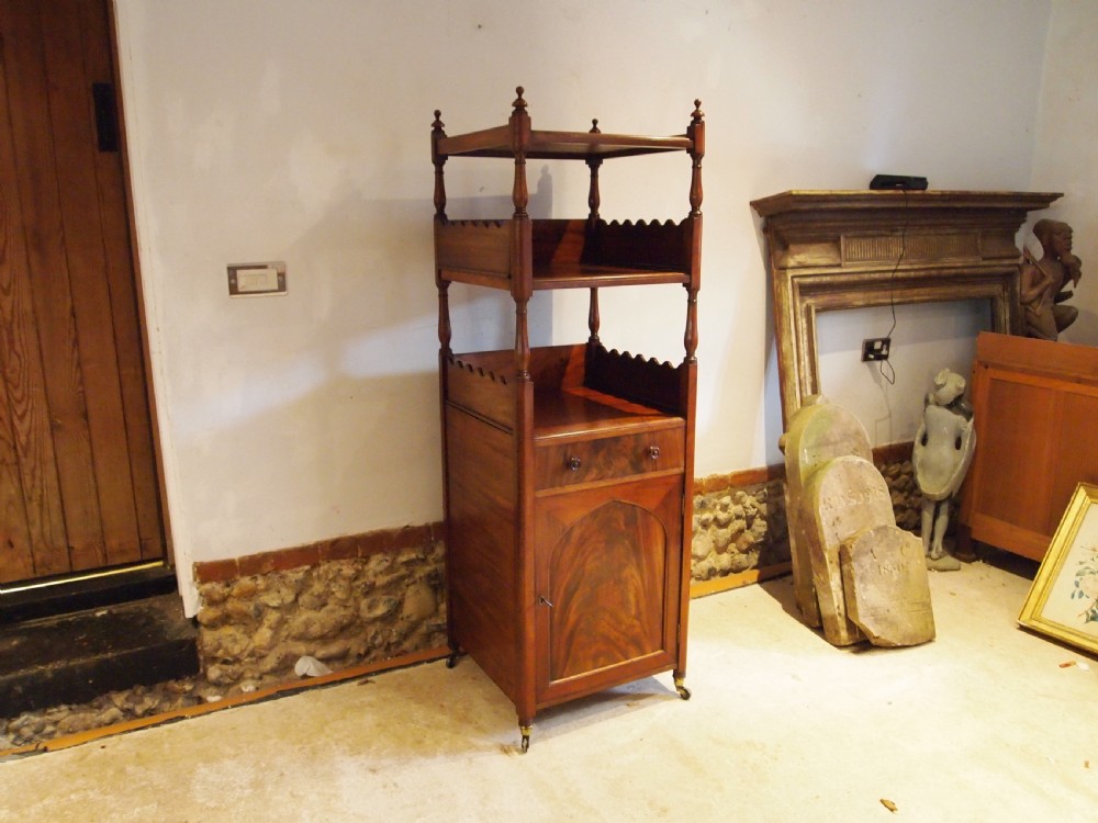 Rare George IV Mahogany book case or Wotnot Seago family c1825 View XI