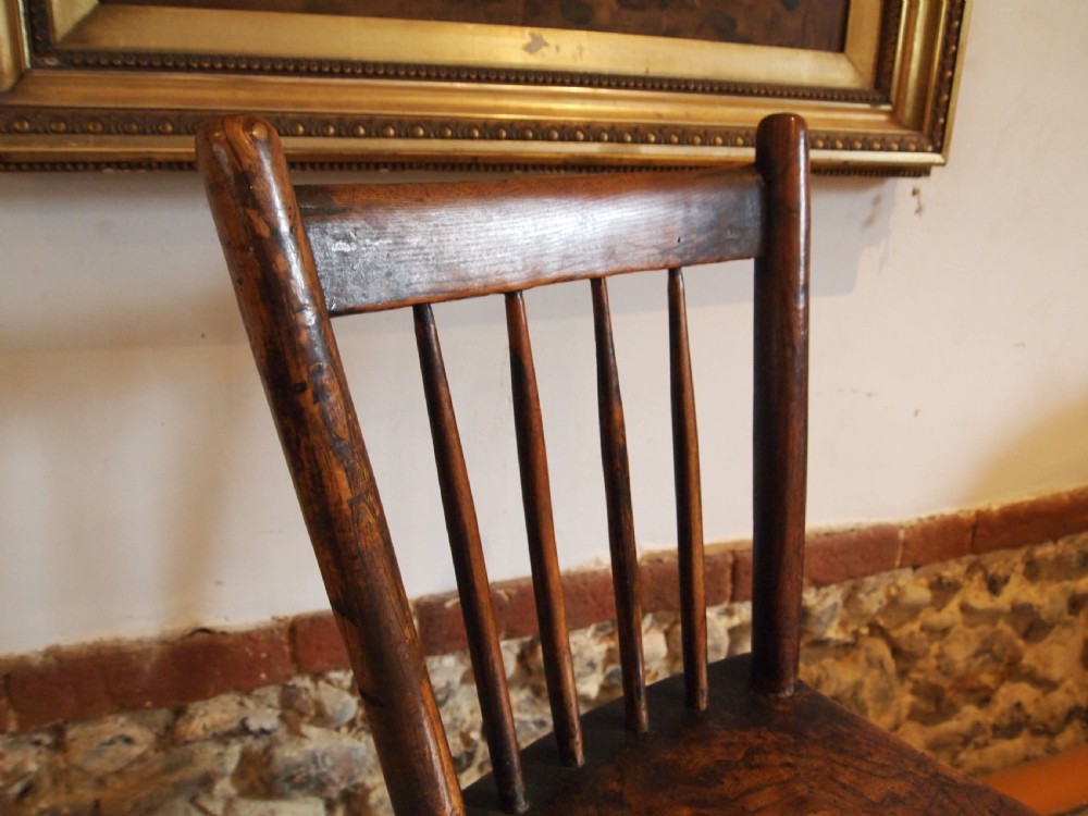 Chair rare Welsh primitive stick back Windsor chair c1800 View V