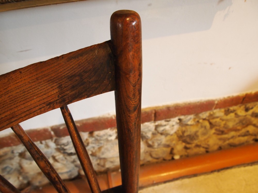 Chair rare Welsh primitive stick back Windsor chair c1800 View VIII