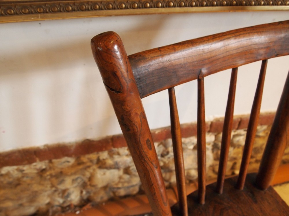 Chair rare Welsh primitive Windsor stick back c1800 View VI