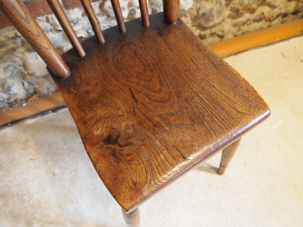 Chair rare Welsh primitive Windsor stick back c1800 View IX