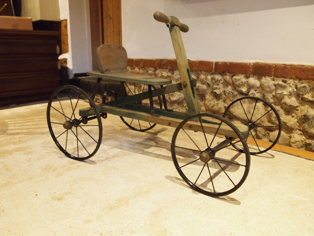 Edwardian street runner push pull go kart c1910