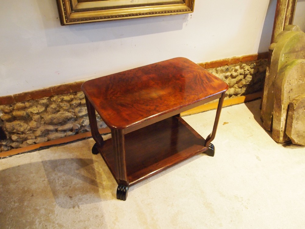 Table coffee low side lamp Art Deco Burr Walnut C W Burns c1930