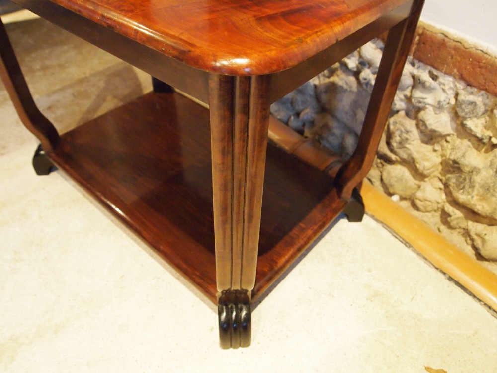 Table coffee low side lamp Art Deco Burr Walnut C W Burns c1930 View VI