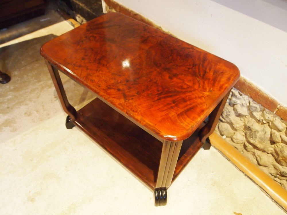 Table coffee low side lamp Art Deco Burr Walnut C W Burns c1930 View VII