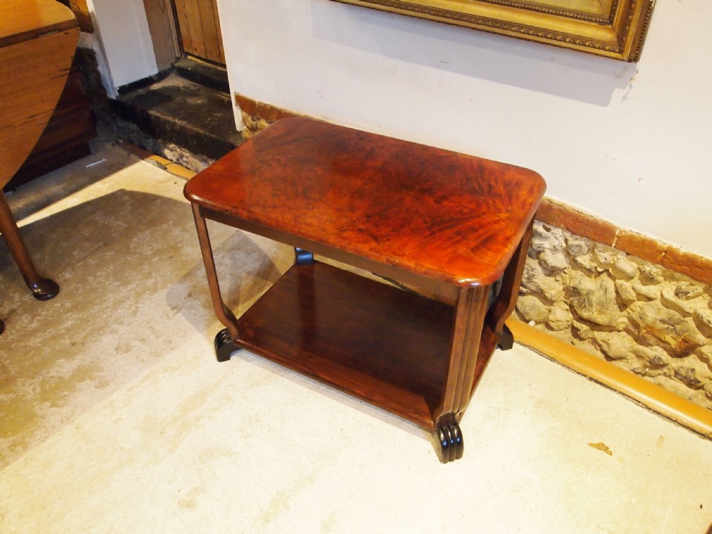 Table coffee low side lamp Art Deco Burr Walnut C W Burns c1930 View IX