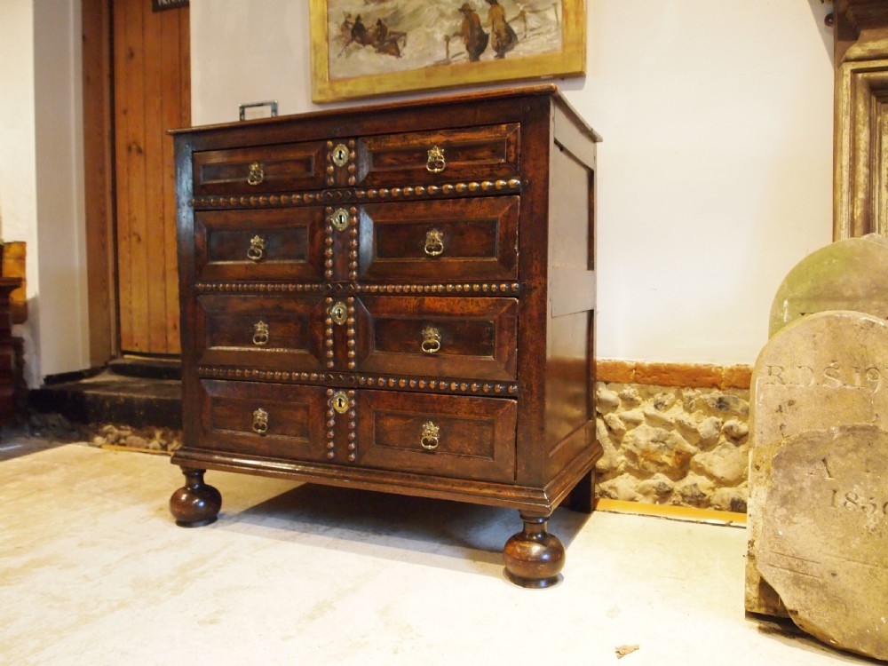 Chest of drawers very rare Charles II Walnut c1680