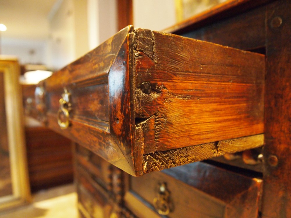 Chest of drawers very rare Charles II Walnut c1680 View V