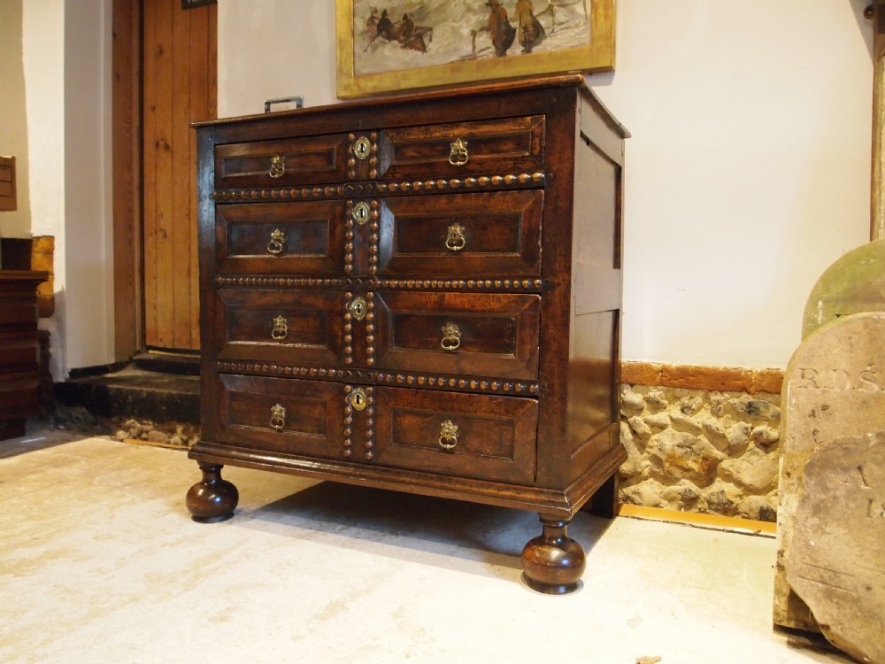 Chest of drawers very rare Charles II Walnut c1680 View X