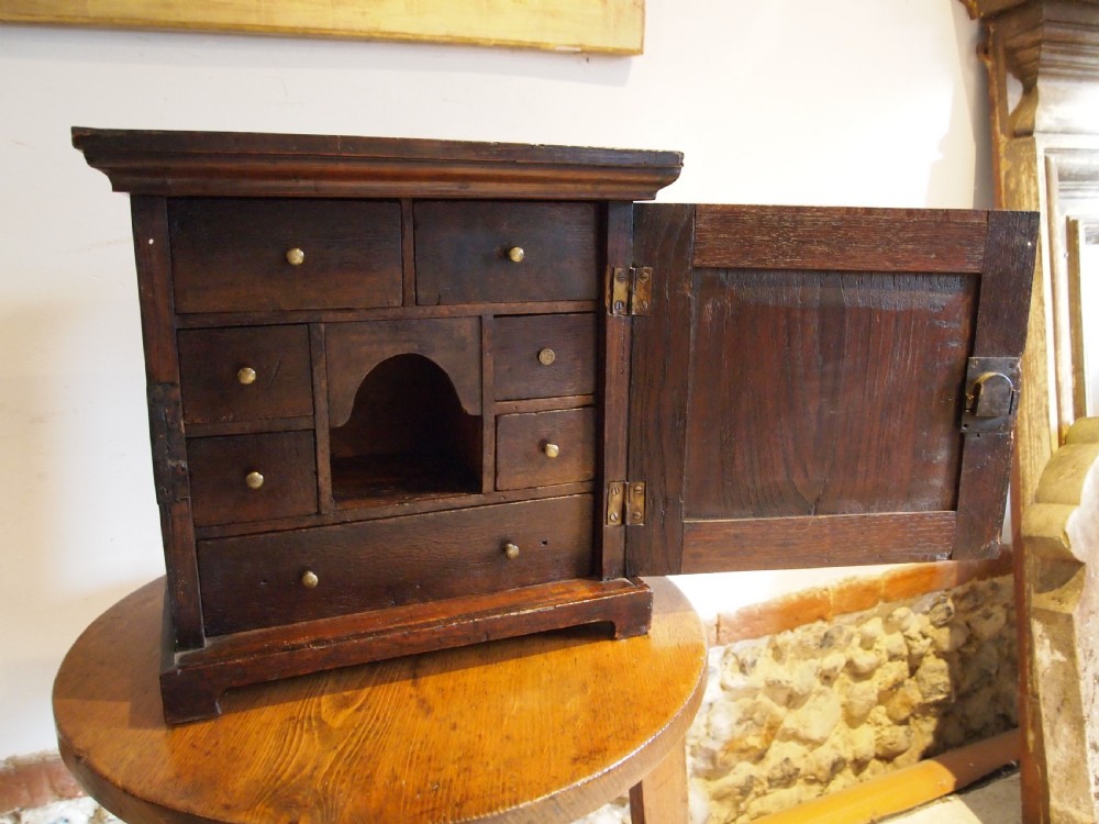 Cupboard spice cabinet George I Oak c1720 View VII