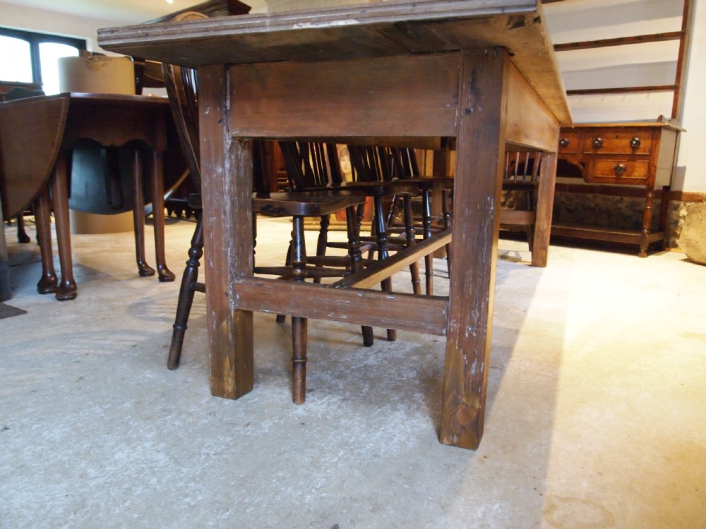 Table large refectory farmhouse dining Elveden Estate c1880 View IX