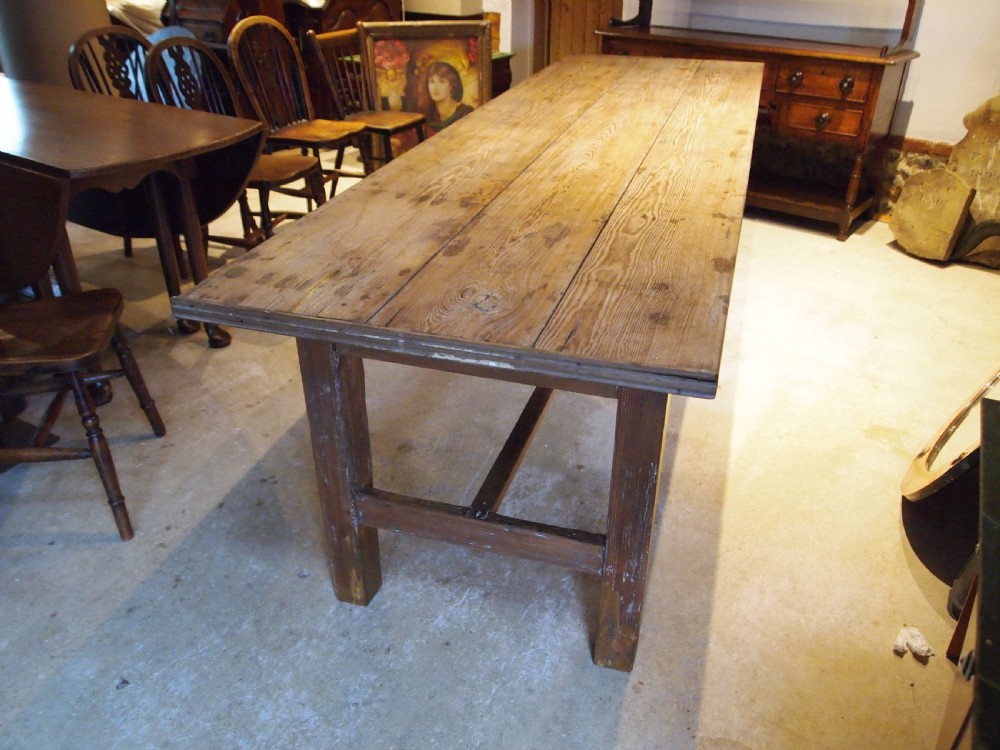 Table large refectory farmhouse dining Elveden Estate c1880 View X
