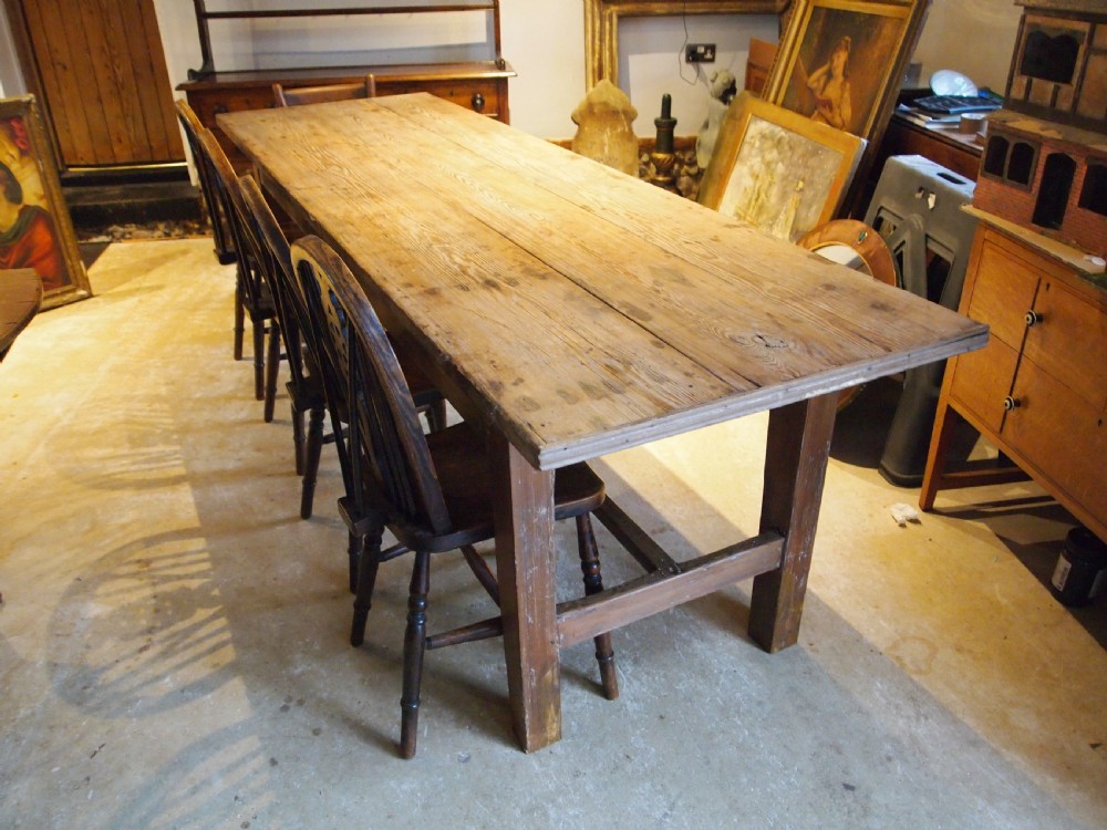 Table large refectory farmhouse dining Elveden Estate c1880 View XII
