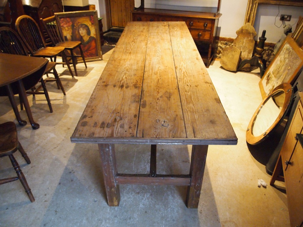 Table large refectory farmhouse dining Elveden Estate c1880 View XIII