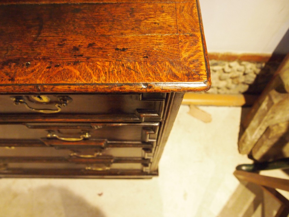 Chest of drawers rare Queen Anne Oak on stand c1700 View V