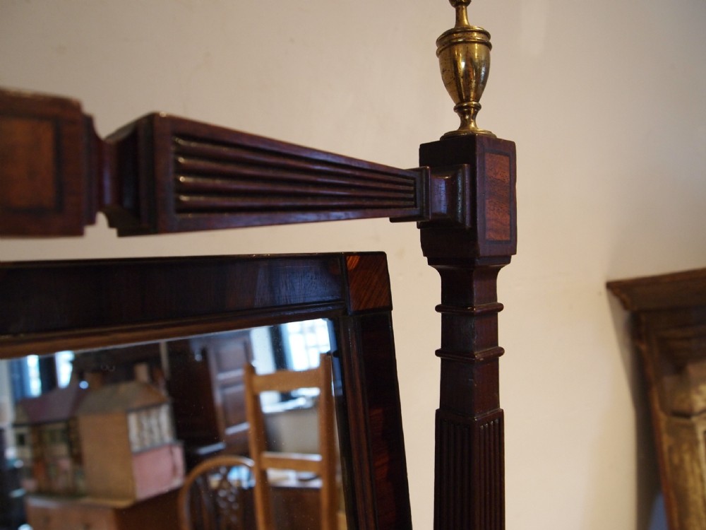 Cheval Mirror stunning finest Regency Mahogany c1825 View V