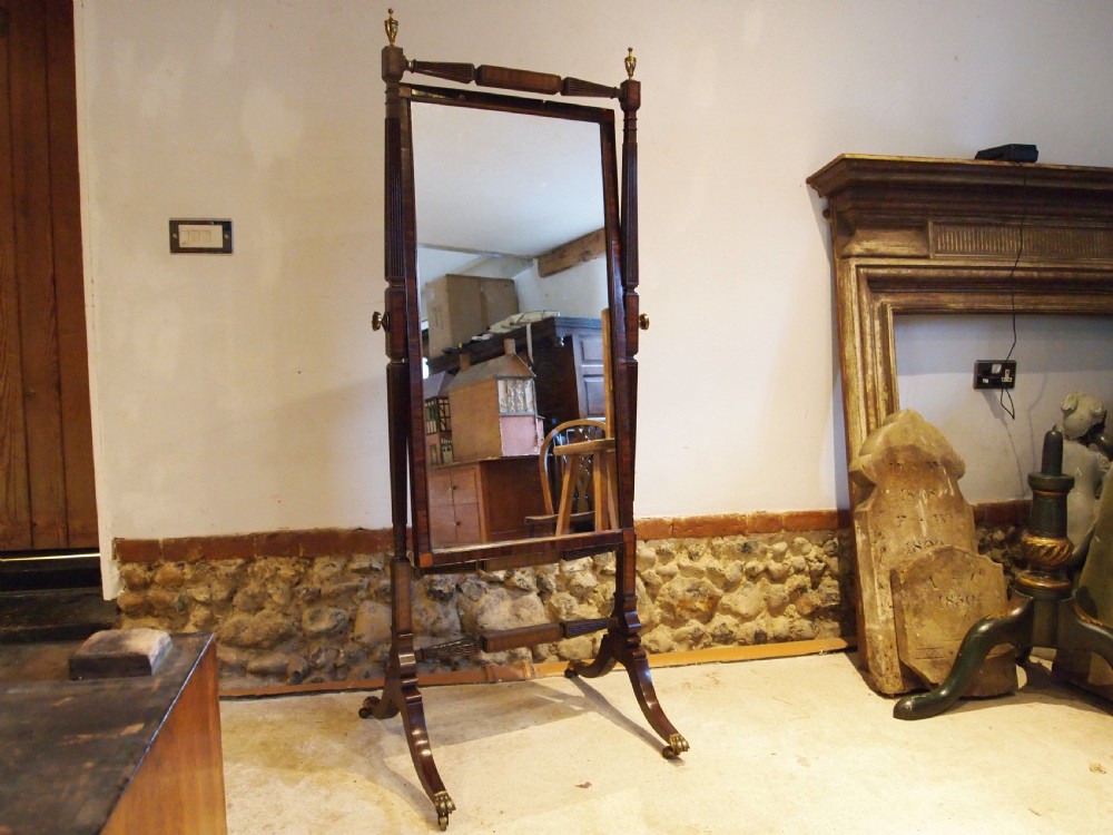 Cheval Mirror stunning finest Regency Mahogany c1825 View VII