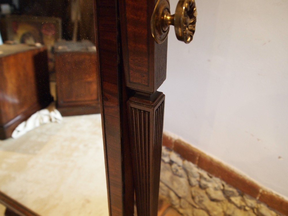 Cheval Mirror stunning finest Regency Mahogany c1825 View VIII
