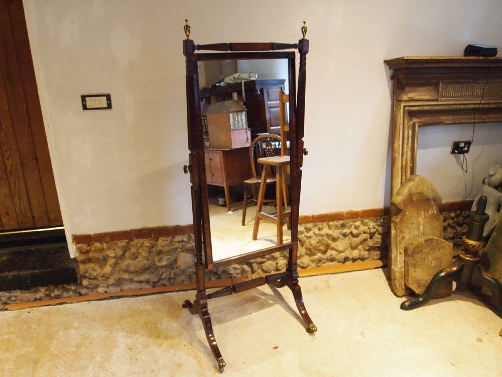 Cheval Mirror stunning finest Regency Mahogany c1825 View X