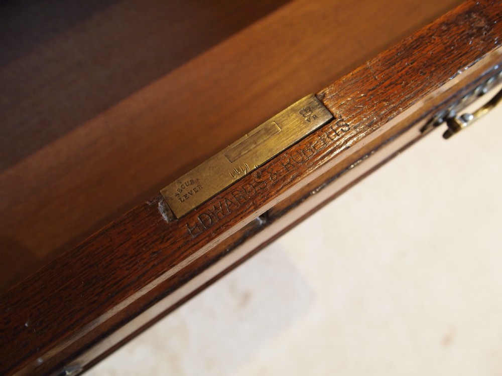 Desk fine Edwards & Roberts Victorian solid Walnut 3 parts c1880 View VI