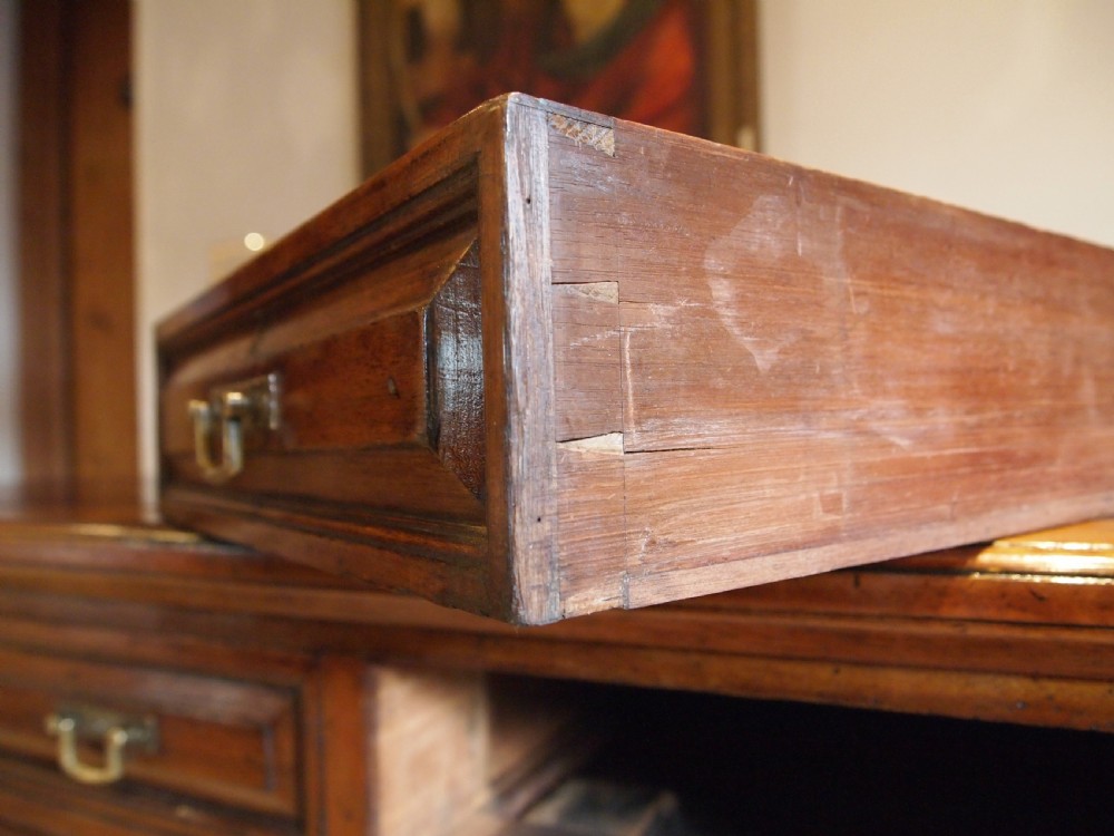 Desk fine Edwards & Roberts Victorian solid Walnut 3 parts c1880 View VII