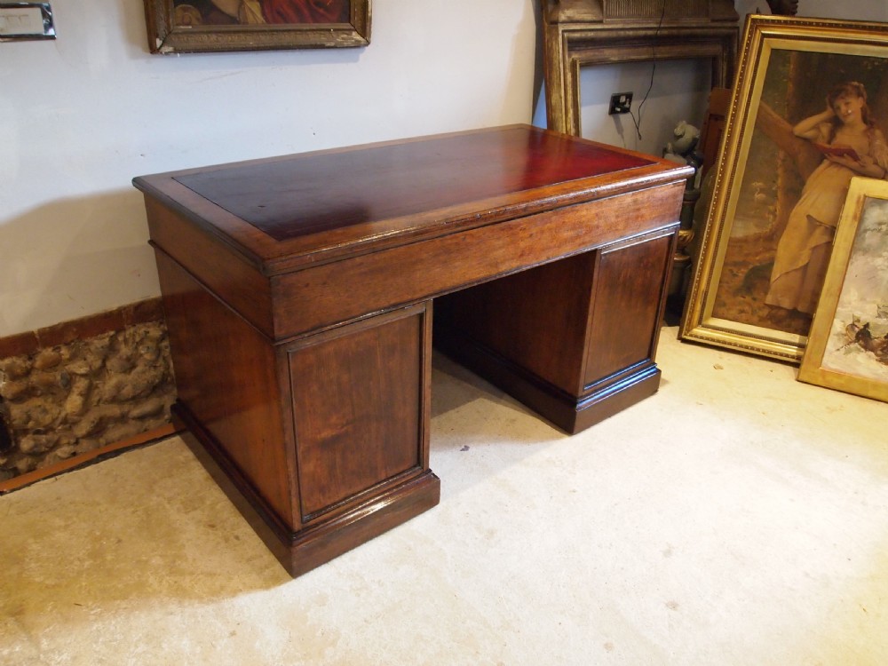 Desk fine Edwards & Roberts Victorian solid Walnut 3 parts c1880 View X