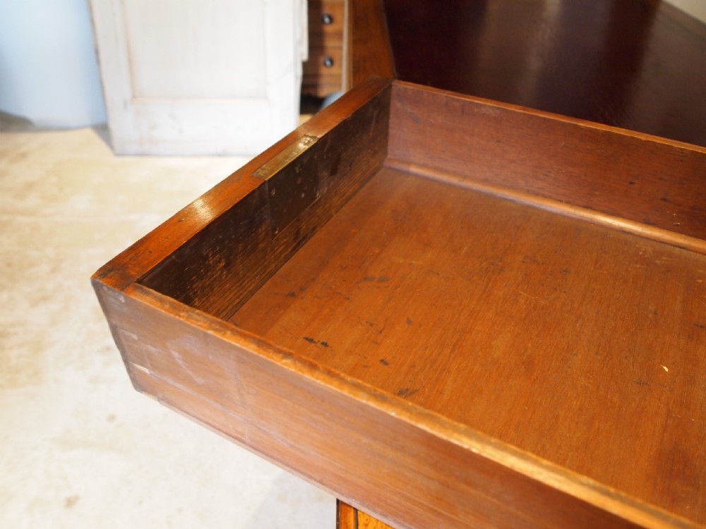 Desk fine Edwards & Roberts Victorian solid Walnut 3 parts c1880 View XII
