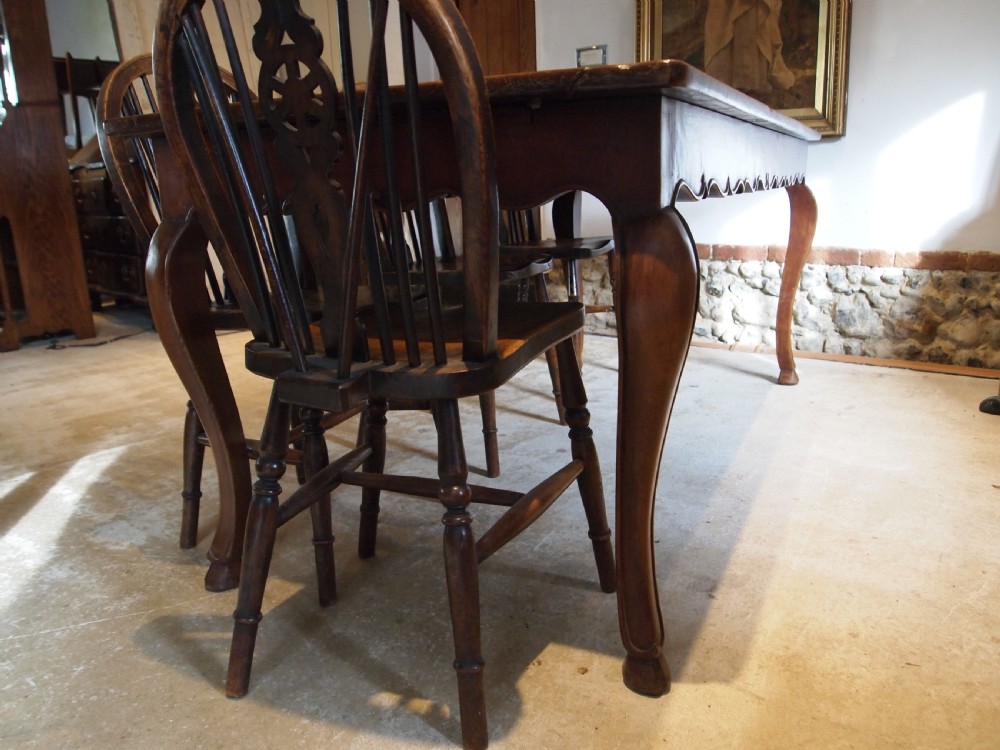 Table refectory farmhouse dining French Cherry wood c1900 View VII